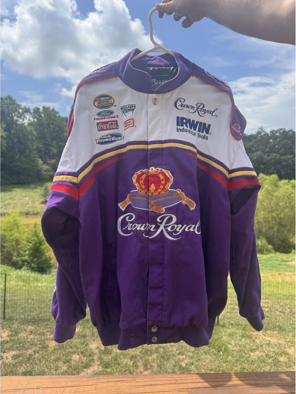 Chase Authentics Jamie McMurray #26 Crown Royal NASCAR Jacket XL